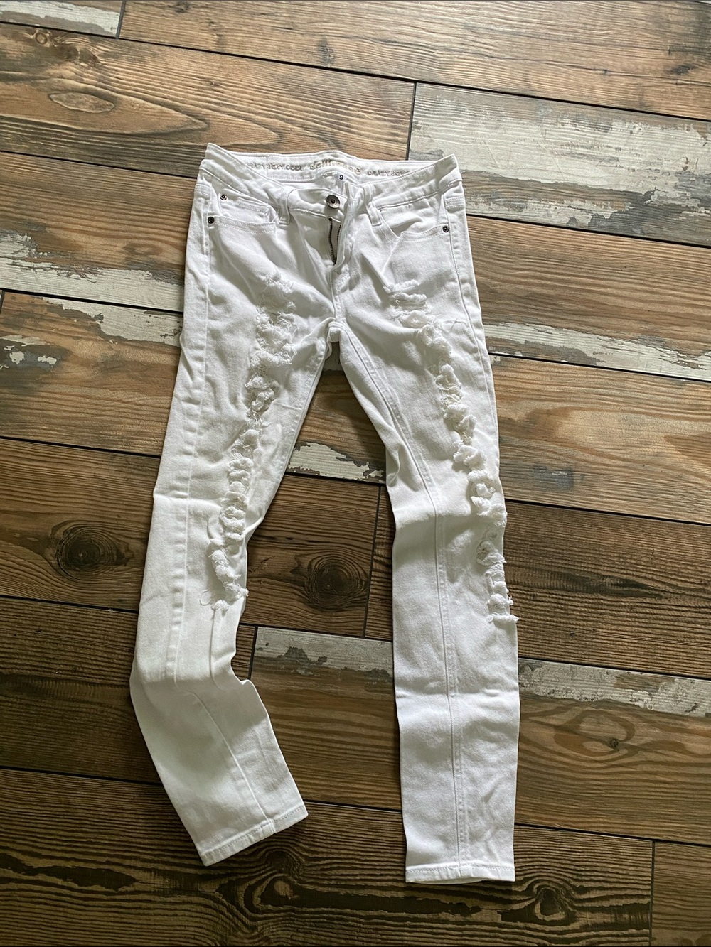 Dollhouse White Distressed Skinny Jeans